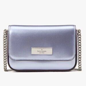 Kate Spade Kenzie Mini Metallic Purple Crossbody NWT
